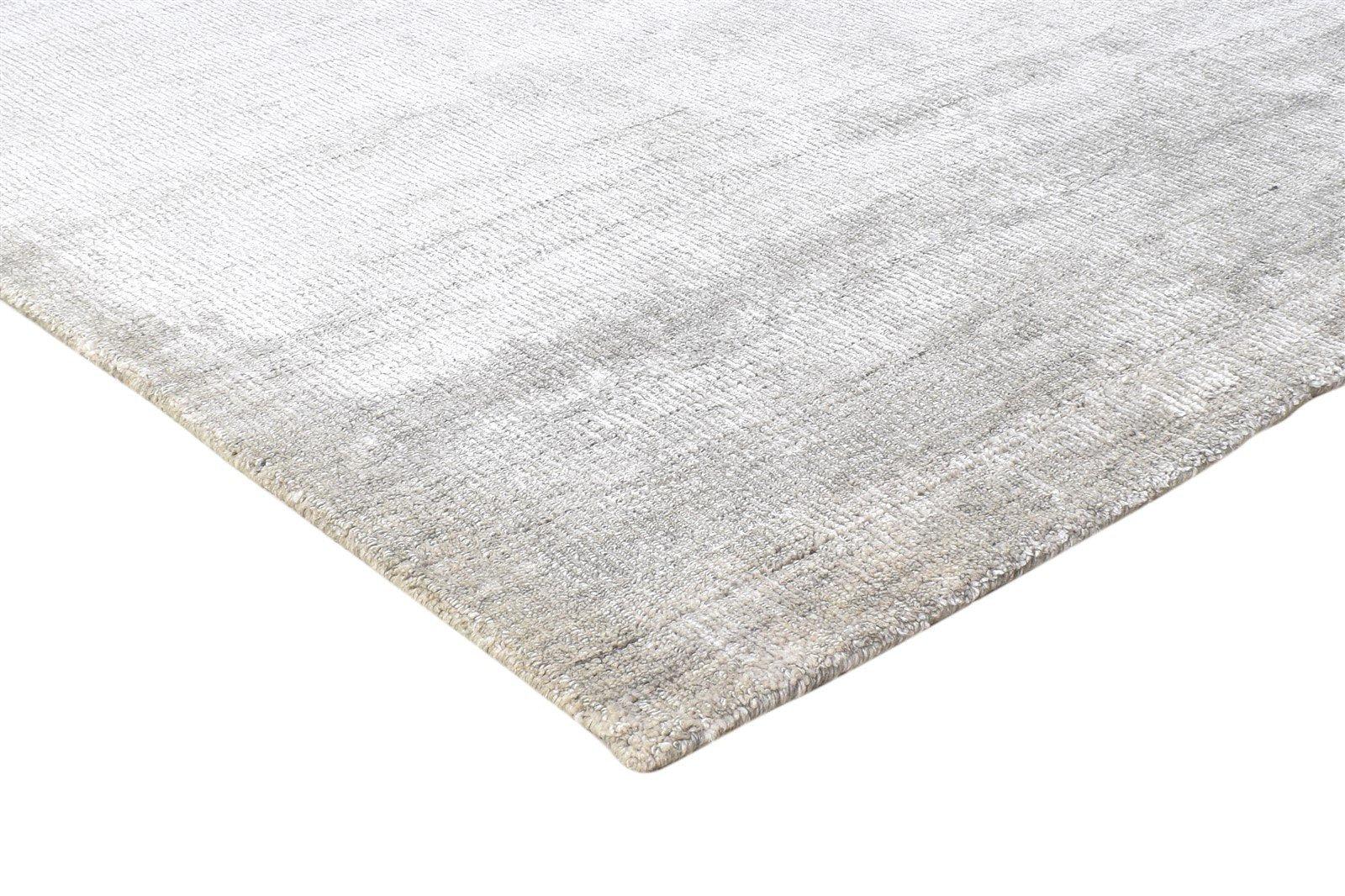 Silk Grey Rug 5' X 8' Modern Handloom Scandinavian Solid Room Size Carpet 