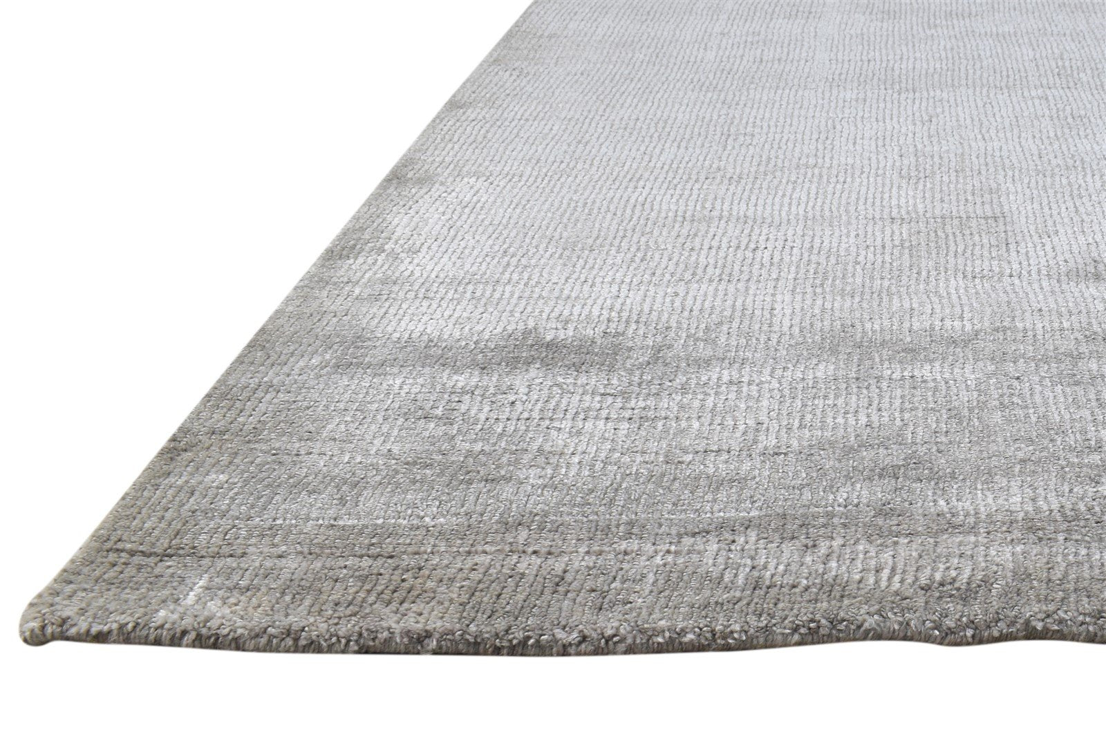 Silk Grey Rug 5' X 8' Modern Handloom Scandinavian Solid Room Size Carpet 