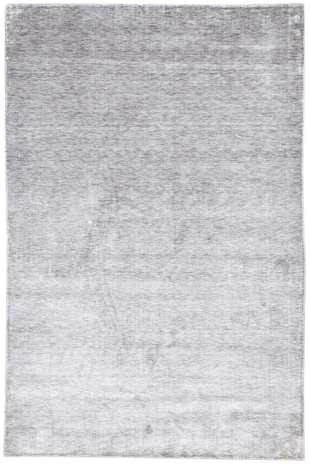 Silk Dark Grey Rug 5' X 8' Modern Handloom Scandinavian Solid Room Size Carpet 