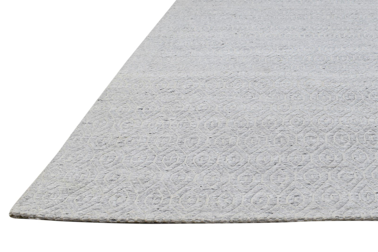 Jacquard Silver Rug 5X8 Modern Jacquard Loom Scandinavian Diamond Room Size 