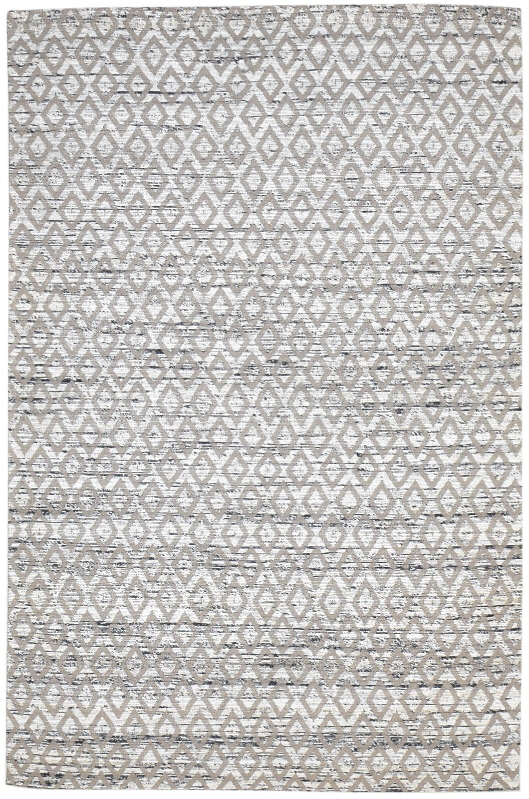 Grey Jacquard Rug 5X8 Modern Jacquard Loom Scandinavian Diamond Room Size Carpet 