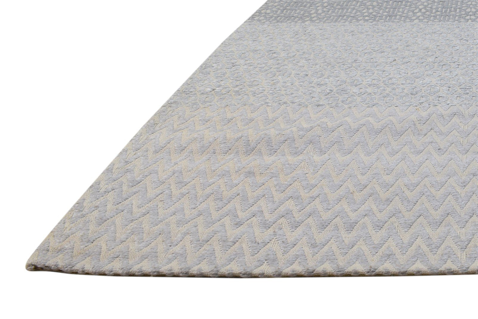 Jacquard Grey Rug 5X8 Modern Jacquard Loom Scandinavian Chevron Room Size Carpet 