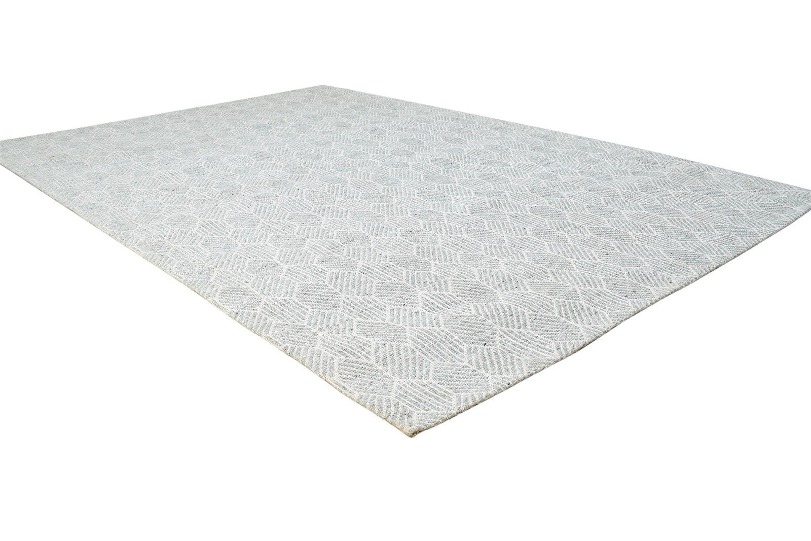 Jacquard Loom Grey Jacquard Rug 5X8 Modern Scandinavian Honeycomb Room Size 