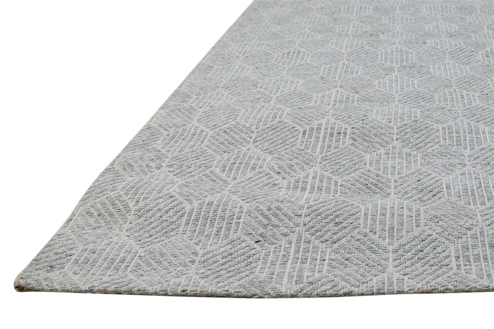 Jacquard Loom Grey Jacquard Rug 5X8 Modern Scandinavian Honeycomb Room Size 