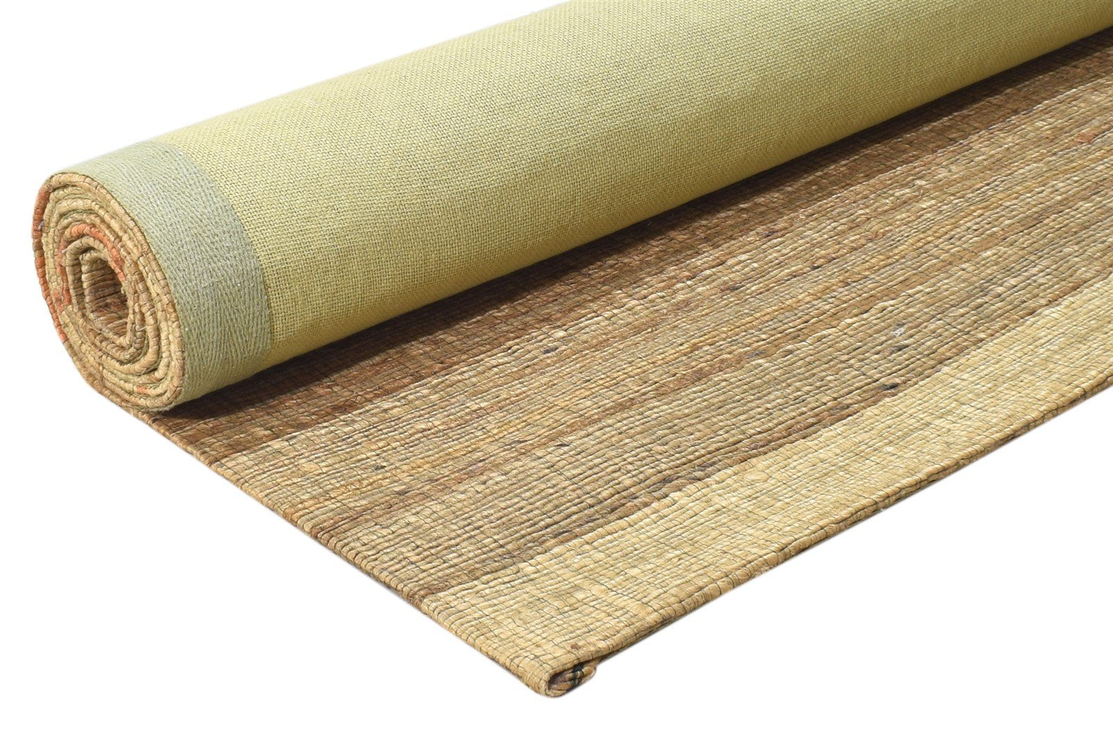 5' X 8' Rug Jute Sage Modern Jacquard Loom Bohemian Striped Room Size Carpet 