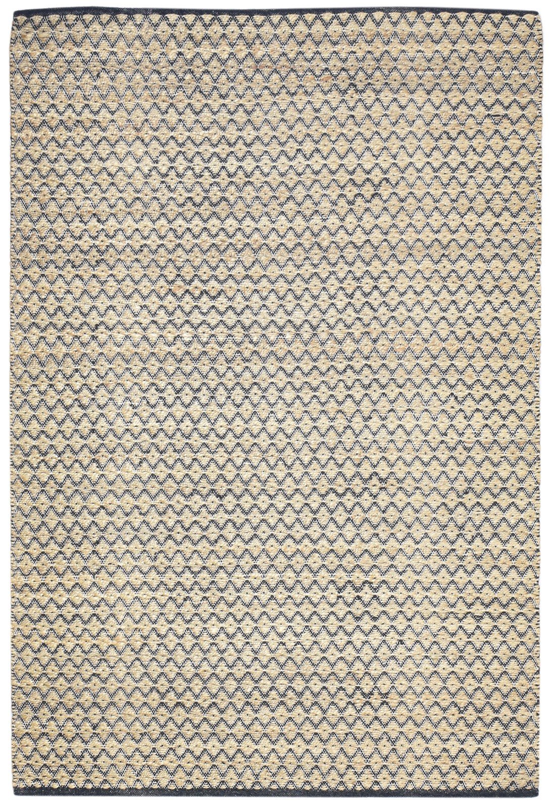 Dhurrie Brown Jute Rug 5' X 8' Modern Scandinavian Diamond Room Size Carpet 