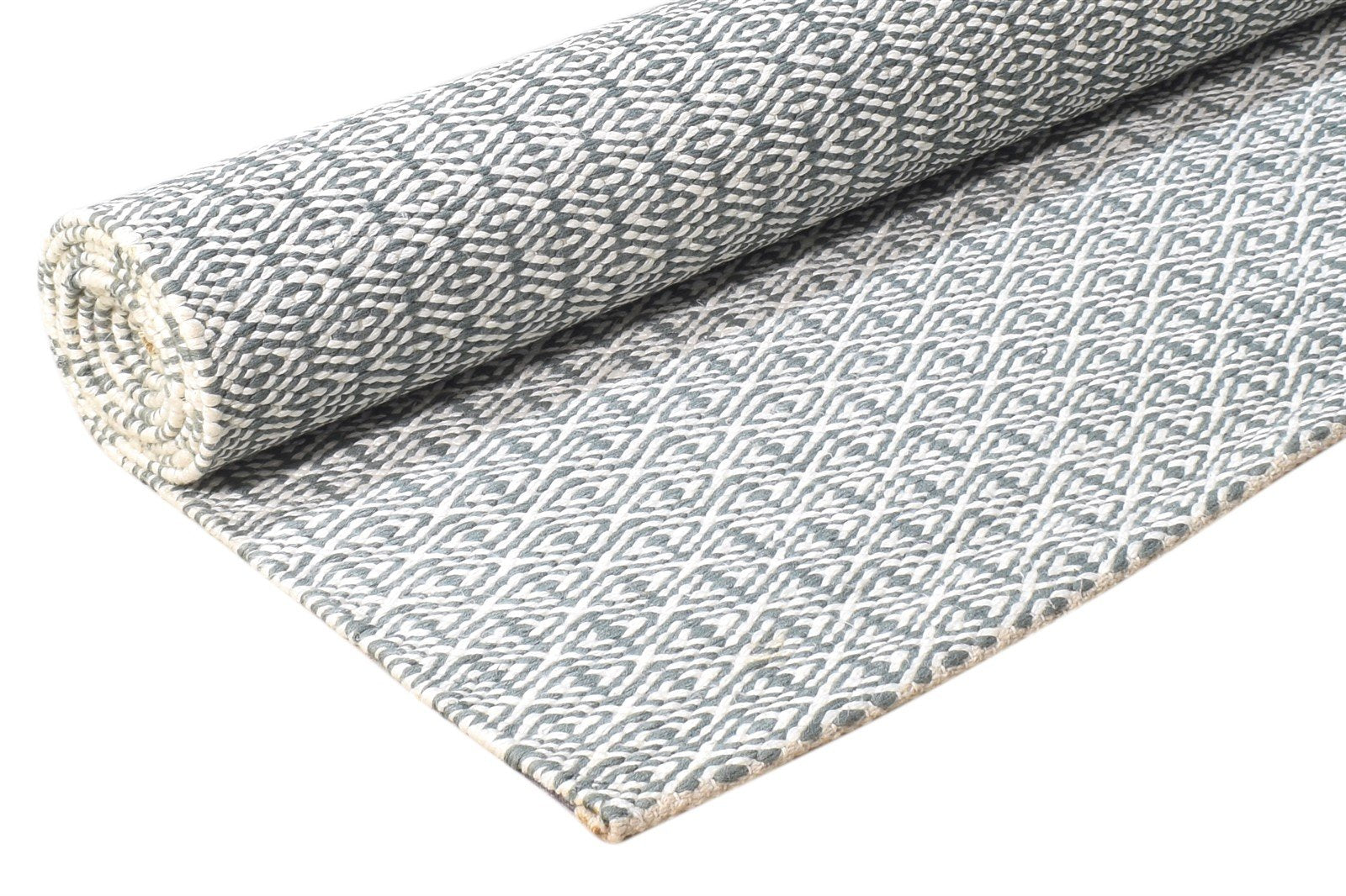 5' X 8' Rug Silk Grey Modern Dhurrie Scandinavian Diamond Room Size Carpet 