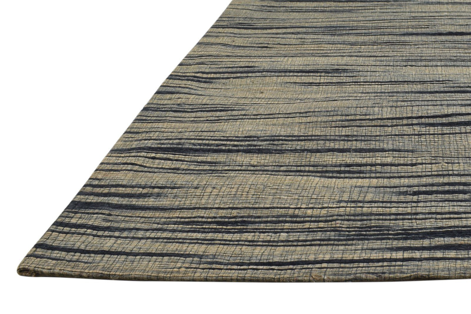 Jute Charcoal Rug 5X8 Modern Jacquard Loom Bohemian Abstract Room Size Carpet 