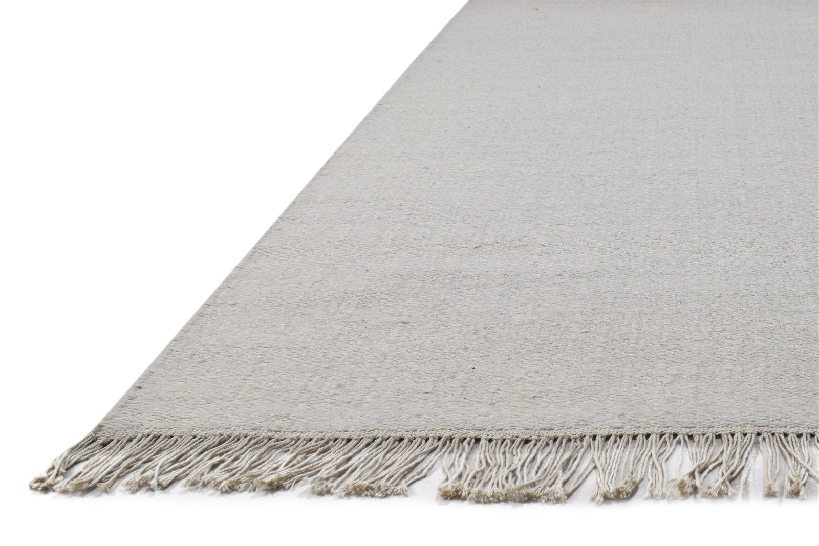 5' X 8' Rug Wool Off-White Modern Dhurrie Scandinavian Solid Room Size Carpet 