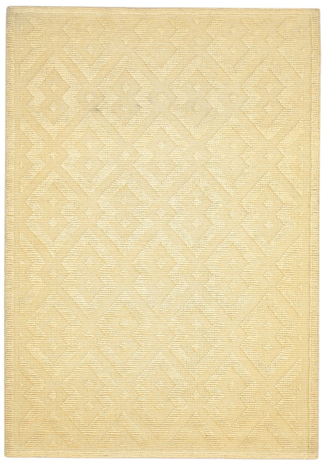 Jute Yellow Rug 5' X 8' Modern Dhurrie Scandinavian Geometric Room Size Carpet 