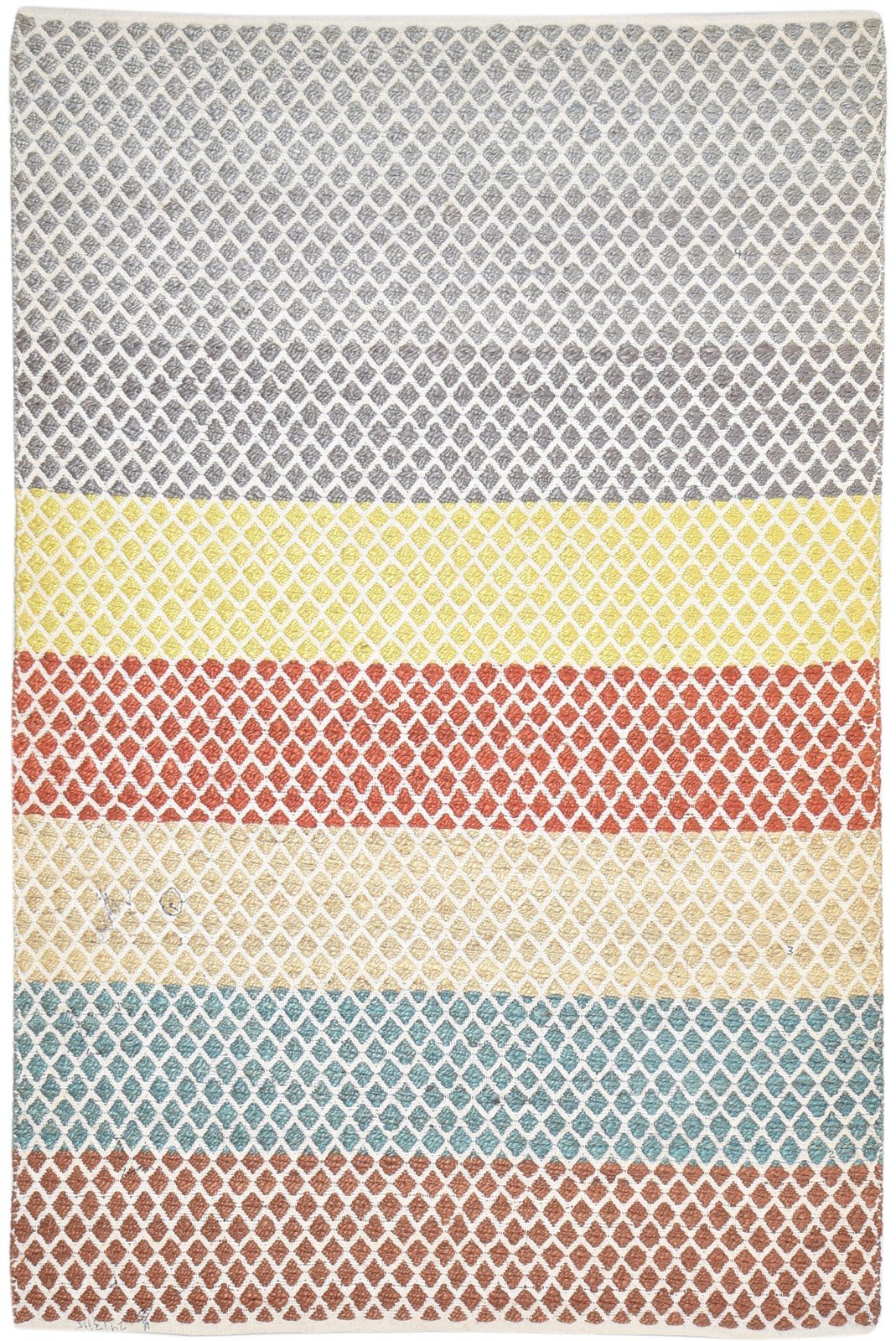 Dhurrie Multi Color Jute Rug 5' X 8' Modern Bohemian Chevron Room Size Carpet 