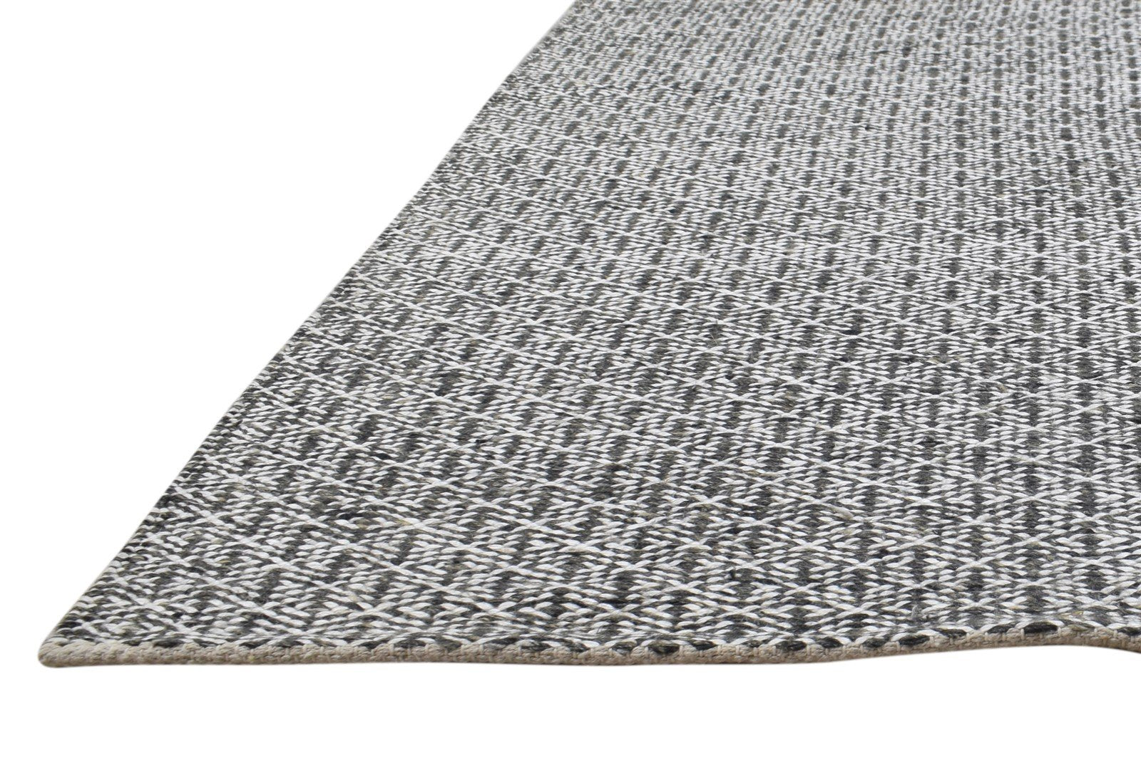 5' X 7' Rug Silk Grey Modern Dhurrie Scandinavian Solid Room Size Carpet 