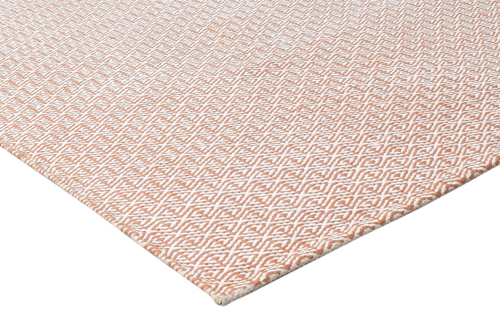 Silk Pink Rug 5' X 7' Modern Dhurrie Scandinavian Trellis Room Size Carpet 