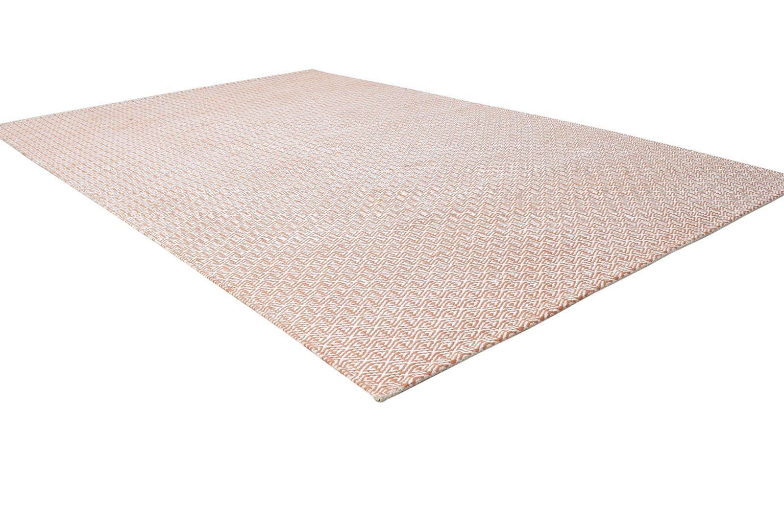 Silk Pink Rug 5' X 7' Modern Dhurrie Scandinavian Trellis Room Size Carpet 