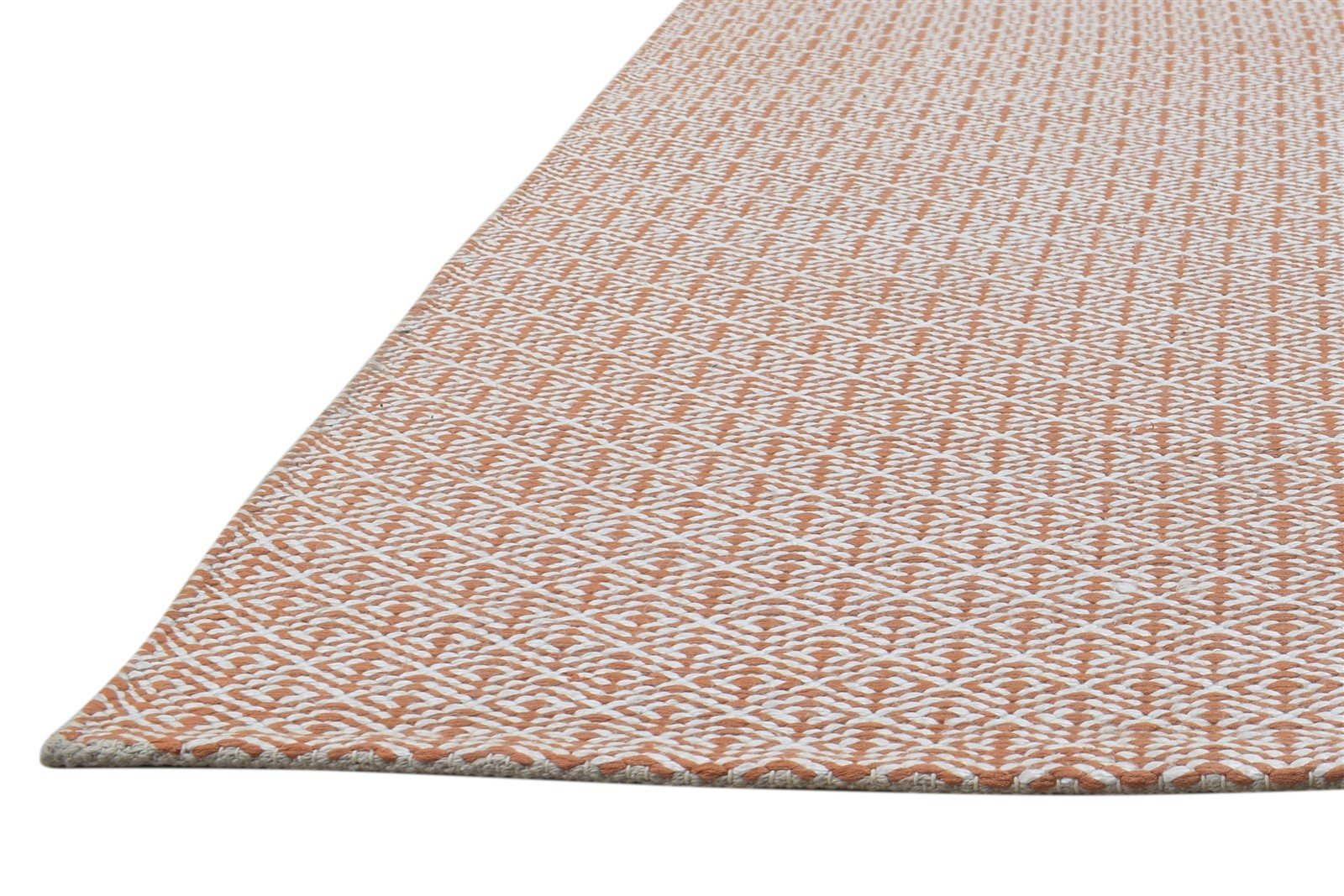 Silk Pink Rug 5' X 7' Modern Dhurrie Scandinavian Trellis Room Size Carpet 