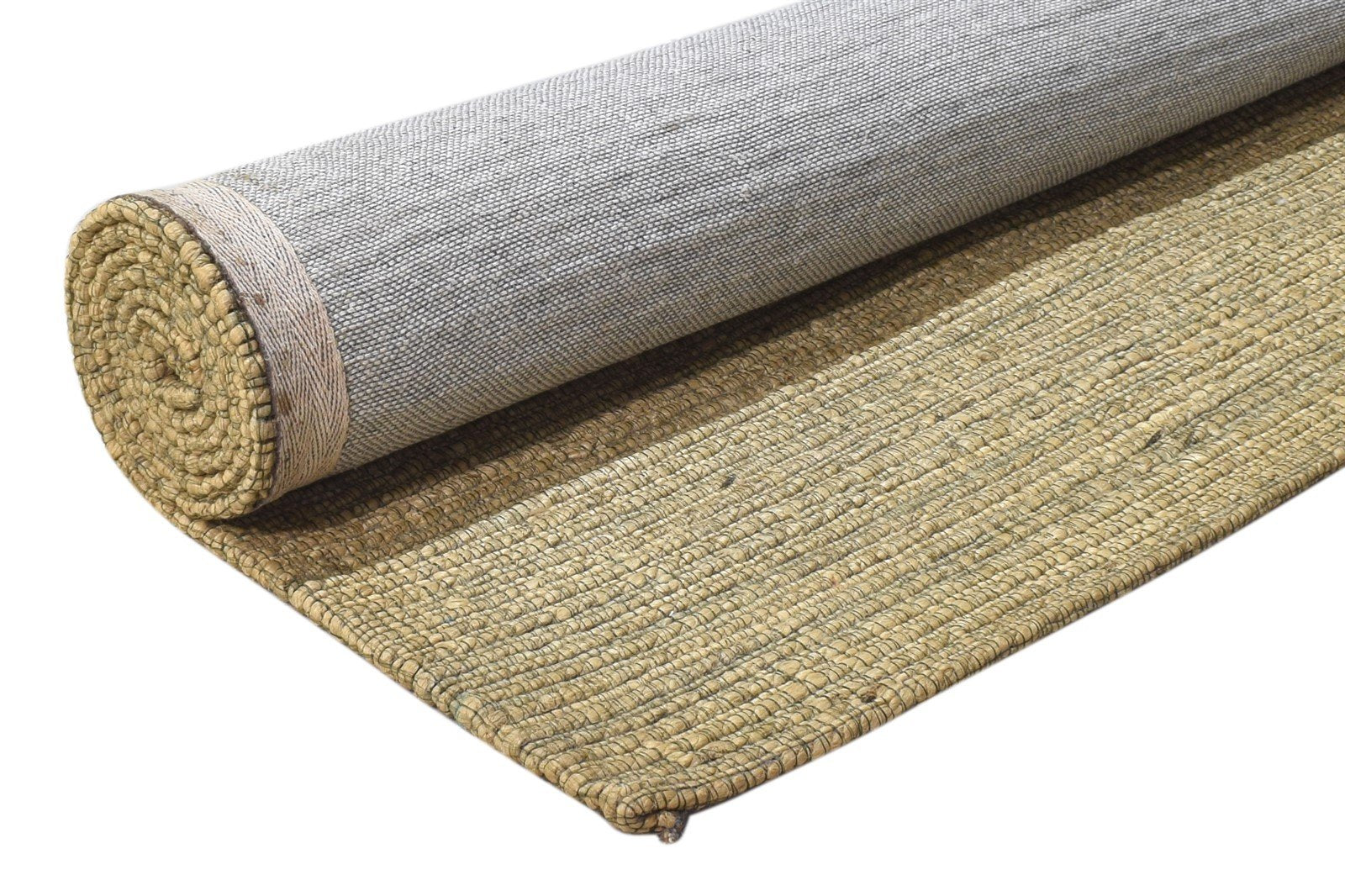 Jute Beige Rug 5' X 7' Modern Jacquard Loom Bohemian Solid Room Size Carpet 