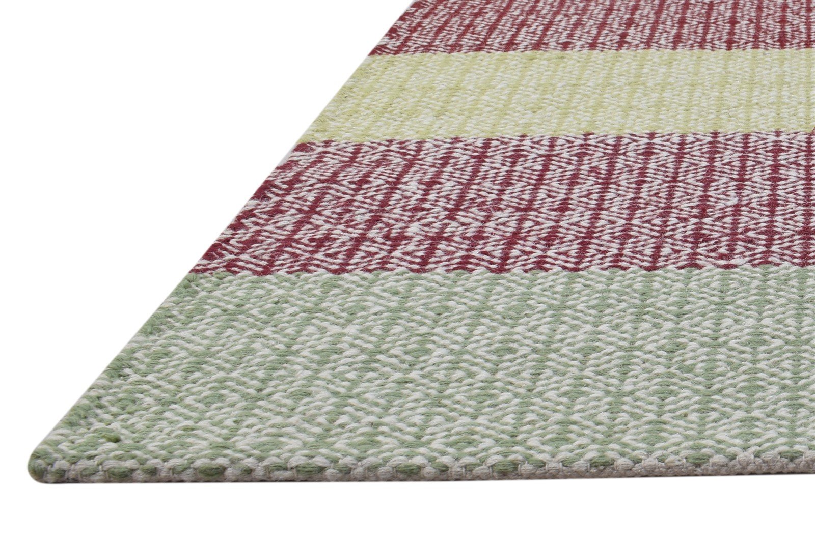 5' X 7' Rug Wool Multi Color Modern Dhurrie Bohemian Striped Room Size Carpet 