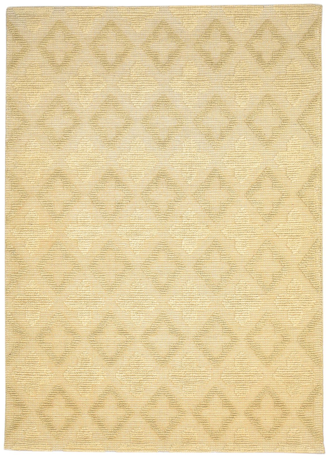 Gold Jute Rug 5' X 7' Modern Dhurrie Scandinavian Damask Room Size Carpet 