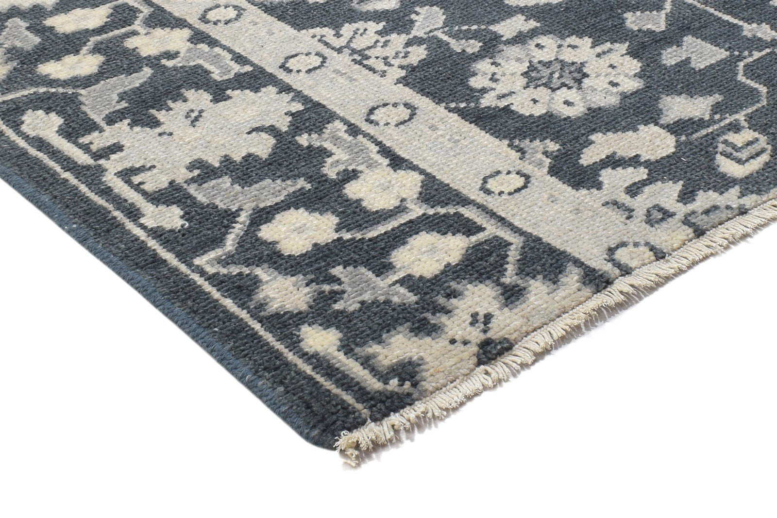 2'6 X 3' Rug Wool Charcoal Persian Hand Knotted Oushak Oriental Small Carpet 