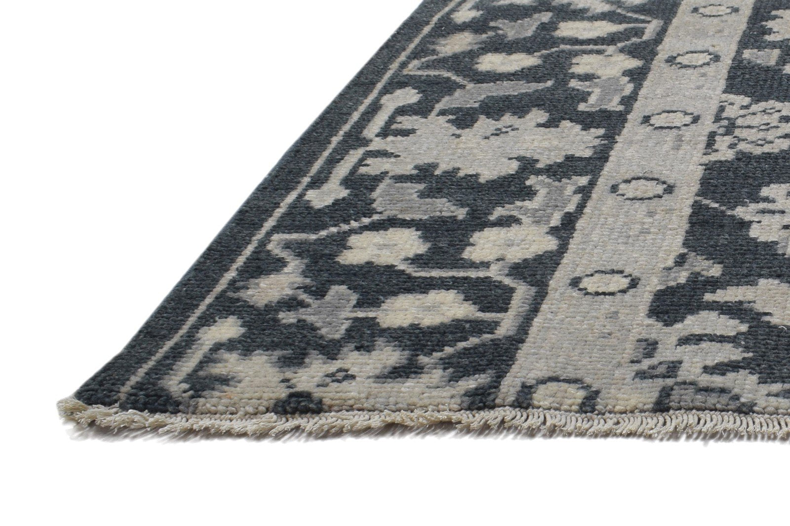 2'6 X 3' Rug Wool Charcoal Persian Hand Knotted Oushak Oriental Small Carpet 