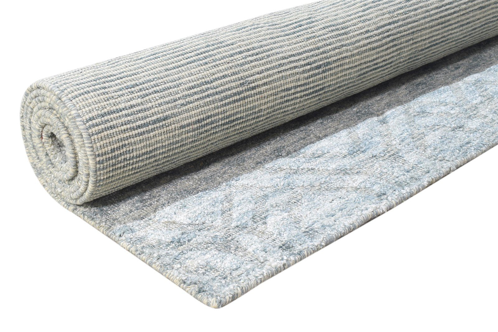 Grey Rayon From Bamboo Rug 8X10 Modern Hand Woven Scandinavian Trellis Large 