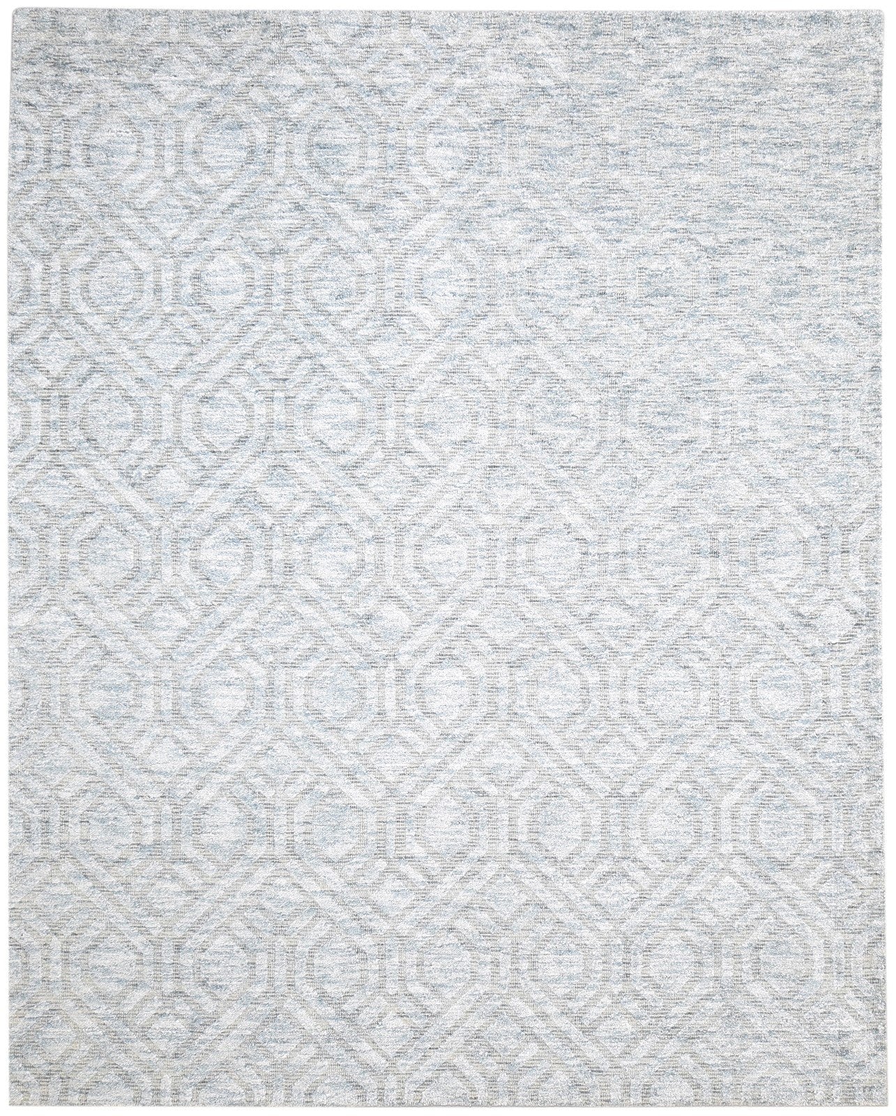 Grey Rayon From Bamboo Rug 8X10 Modern Hand Woven Scandinavian Trellis Large 