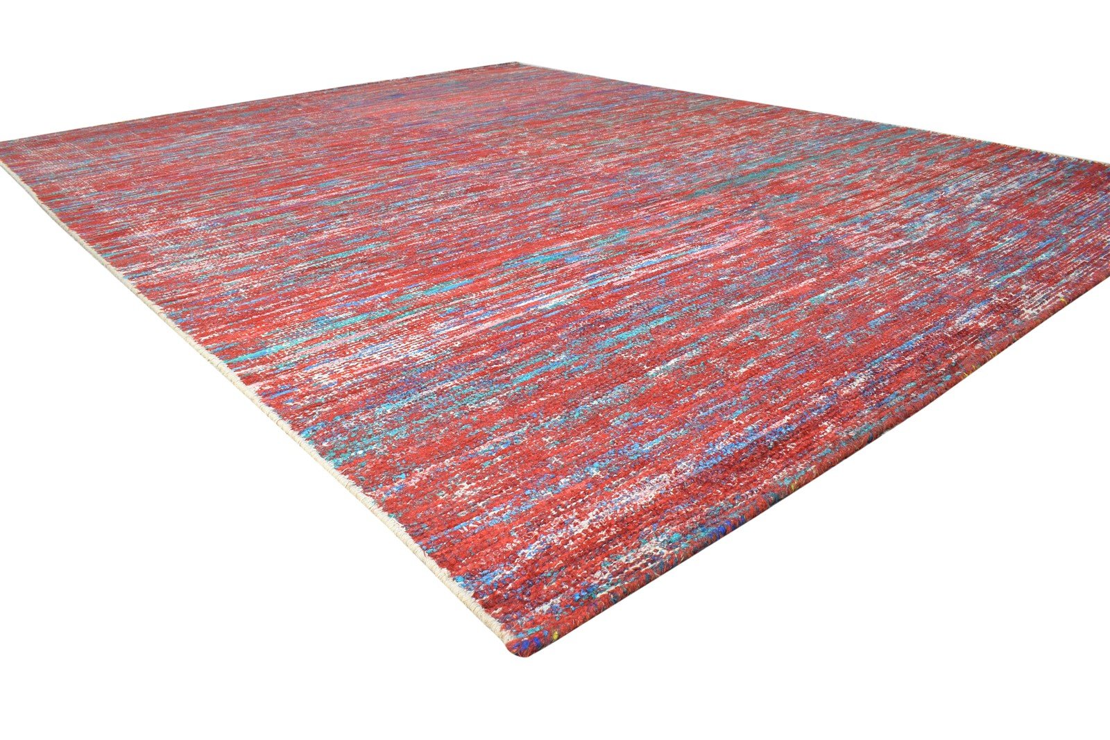 Rayon From Bamboo Rust Rug 8X10 Modern Hand Woven Bohemian Bohemian Large Carpet 