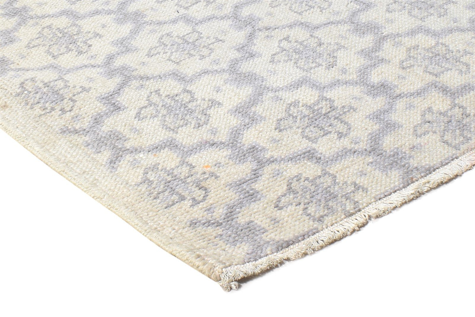 Sage Wool Rug 3' X 2' Modern Hand Knotted Moroccan Trellis Small Carpet 