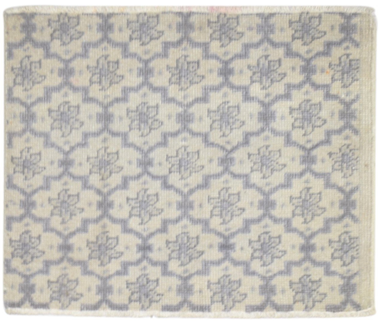 Sage Wool Rug 3' X 2' Modern Hand Knotted Moroccan Trellis Small Carpet 