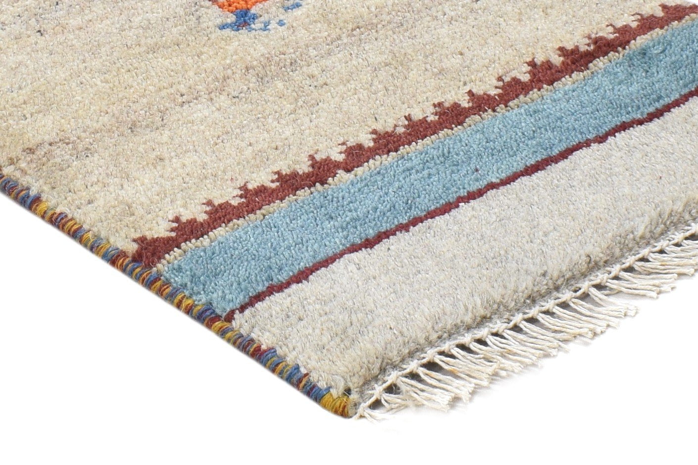 100% Wool Sage Rug 1' X 2' Tribal Hand Knotted Gabbeh Southwestern Small Carpet 