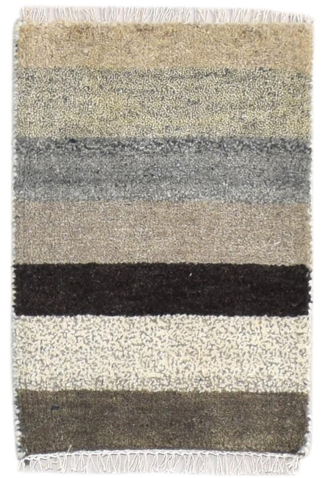 100% Wool Sand Rug 1' X 2' Tribal Hand Knotted Gabbeh Southwestern Small Carpet 