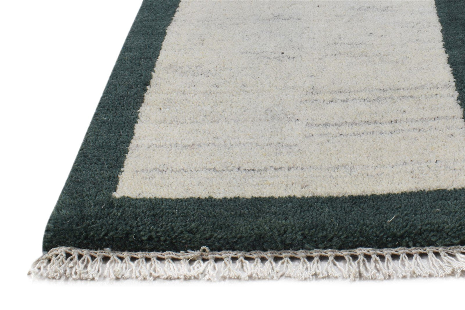 100% Wool Cream Rug 1' X 2' Tribal Hand Knotted Gabbeh Southwestern Small Carpet 