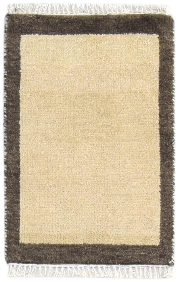 100% Wool Sand Rug 1' X 2' Tribal Hand Knotted Gabbeh Southwestern Small Carpet 