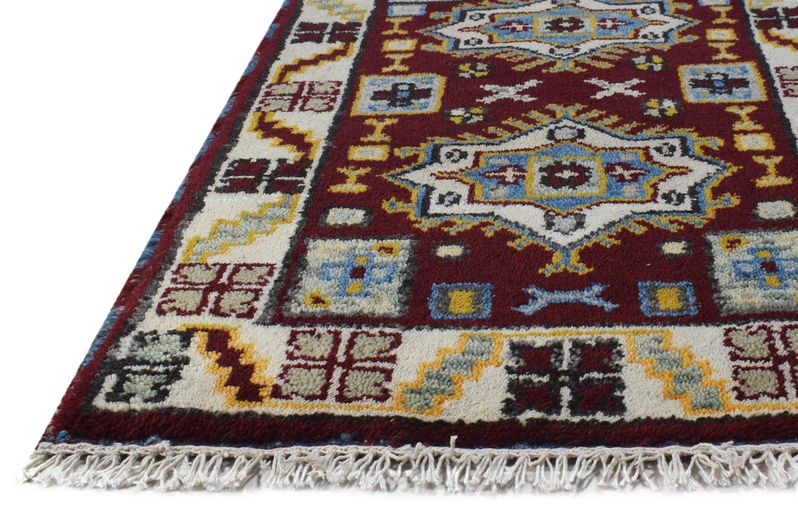 2' X 3' Rug Wool Red Persian Hand Knotted Kazak Oriental Small Carpet 