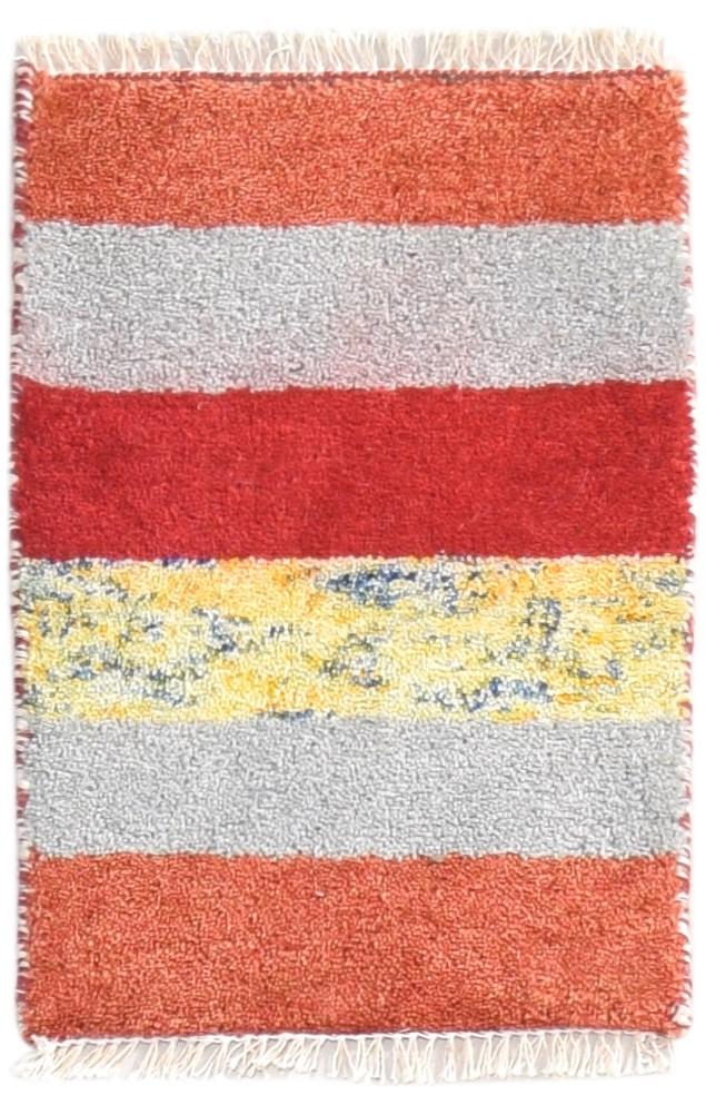 100% Wool Red Rug 1' X 2' Tribal Hand Knotted Gabbeh Southwestern Small Carpet 