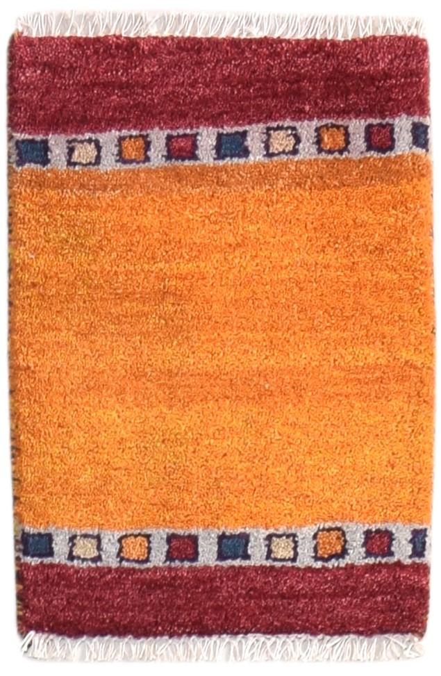 1' X 2' Rug Wool Rust Tribal Hand Knotted Gabbeh Southwestern Small Carpet 