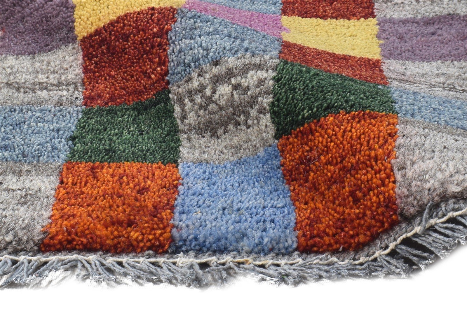 Wool Multi Color Rug 1X2 Tribal Hand Knotted Gabbeh Southwestern Small Carpet 