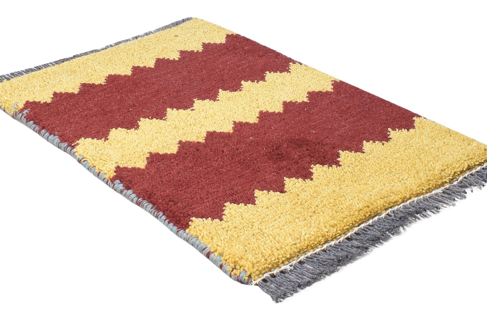 Multi Color Wool Rug 1X2 Tribal Hand Knotted Gabbeh Southwestern Small Carpet 