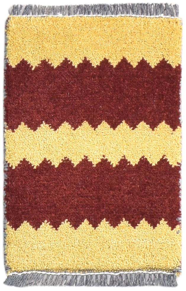 Multi Color Wool Rug 1X2 Tribal Hand Knotted Gabbeh Southwestern Small Carpet 