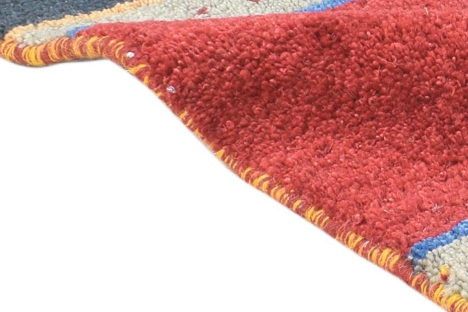 1' X 2' Rug Wool Red Tribal Hand Knotted Gabbeh Southwestern Small Carpet 