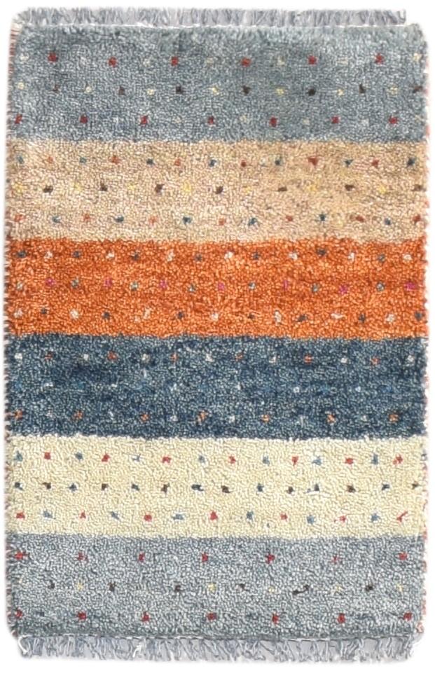 Hand Knotted Multi Color Wool Rug 1X2 Tribal Gabbeh Southwestern Small Carpet 