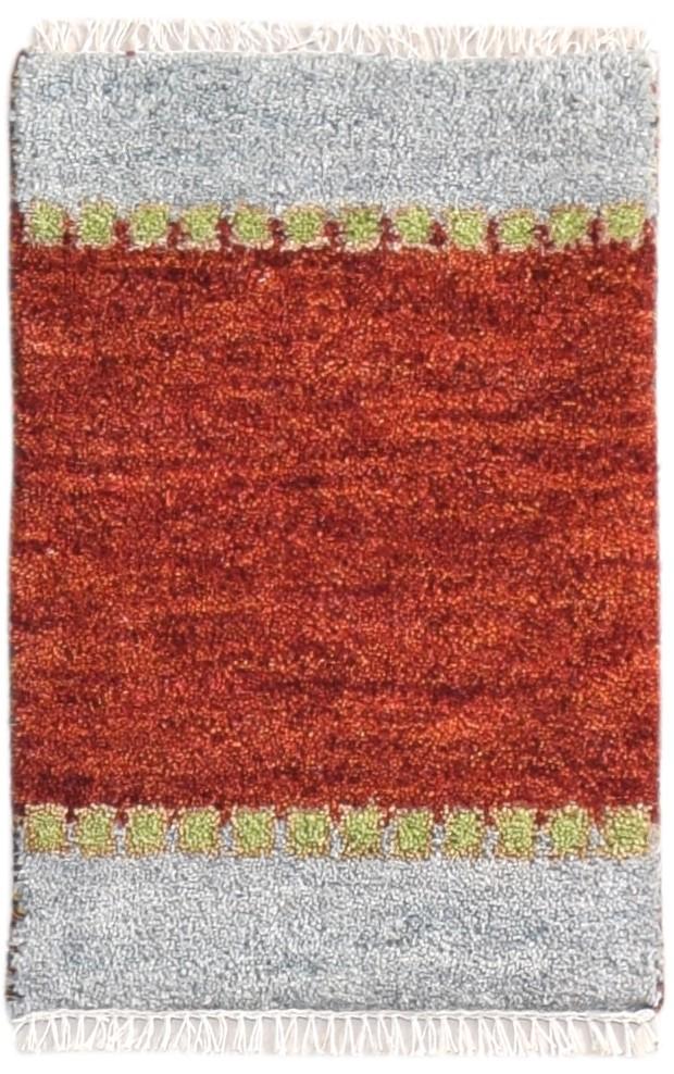 Wool Red Rug 1' X 2' Tribal Hand Knotted Gabbeh Southwestern Small Carpet 