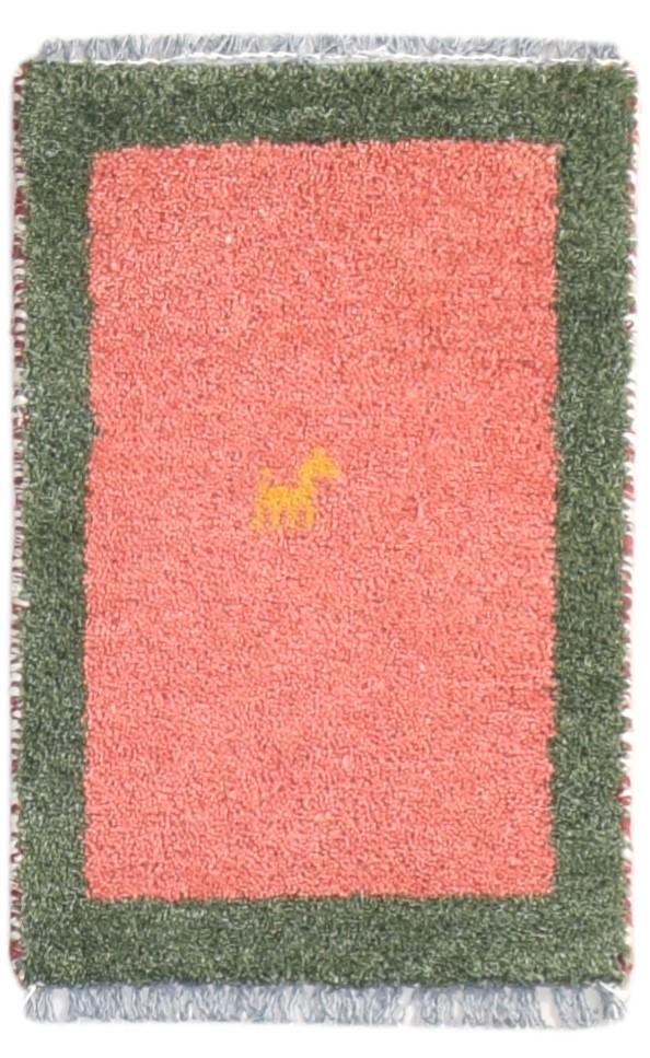 100% Wool Pink Rug 1' X 2' Tribal Hand Knotted Gabbeh Southwestern Small Carpet 