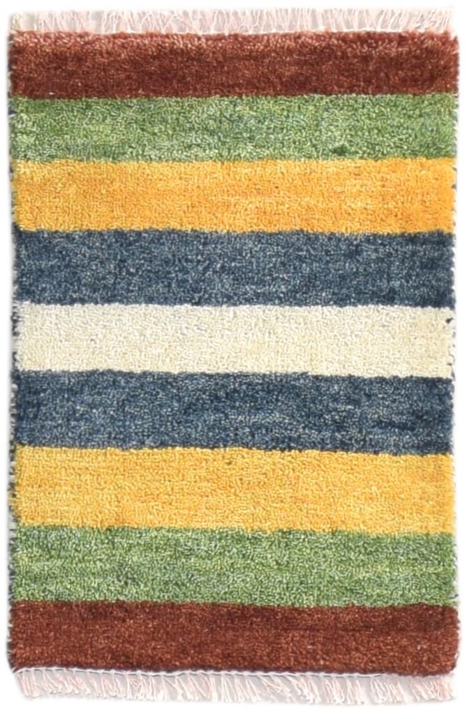 Hand Knotted Multi Color Wool Rug 1X2 Tribal Gabbeh Southwestern Small Carpet 