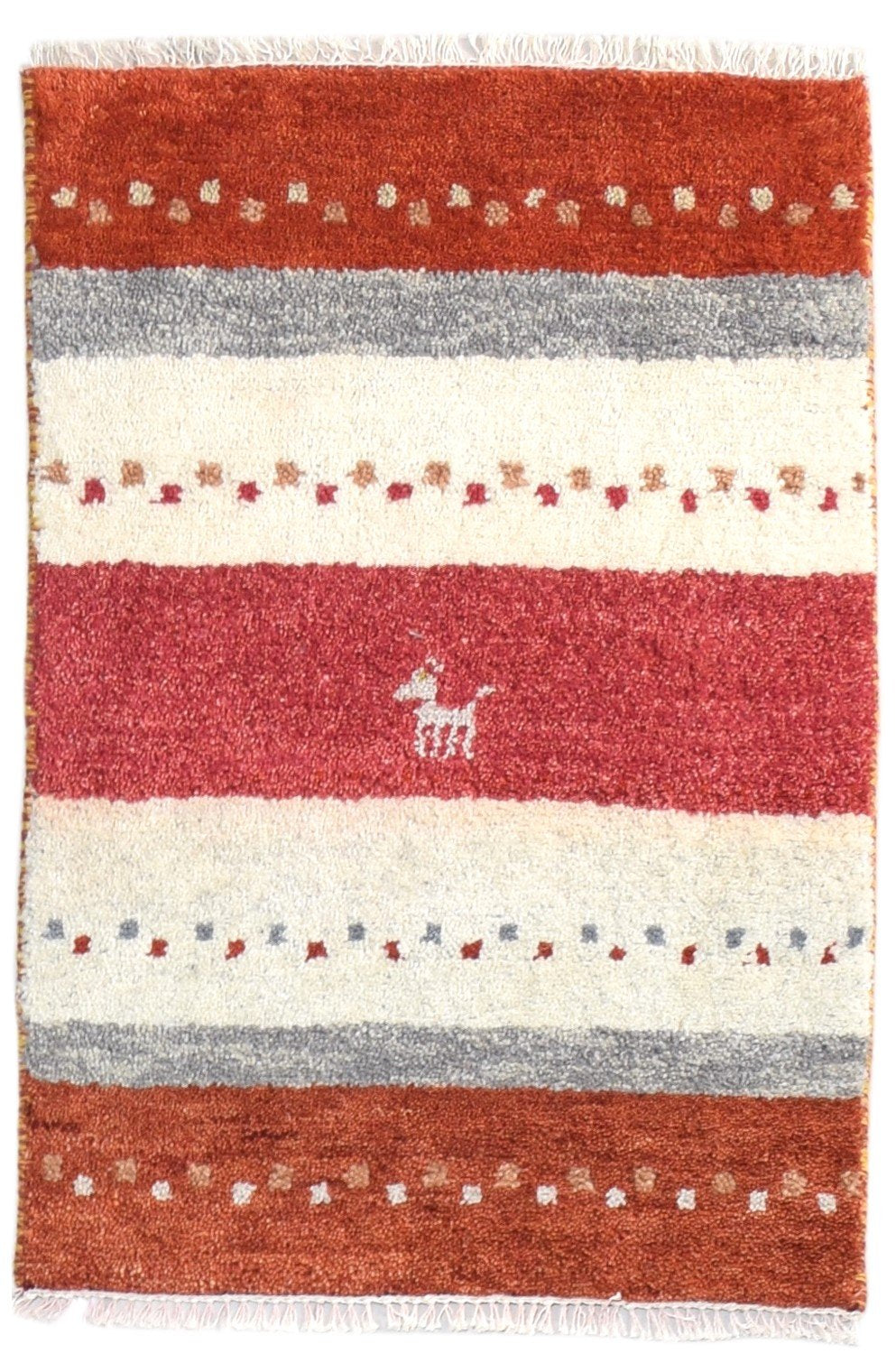 Wool Red Rug 2' X 3' Tribal Hand Knotted Gabbeh Southwestern Small Carpet 