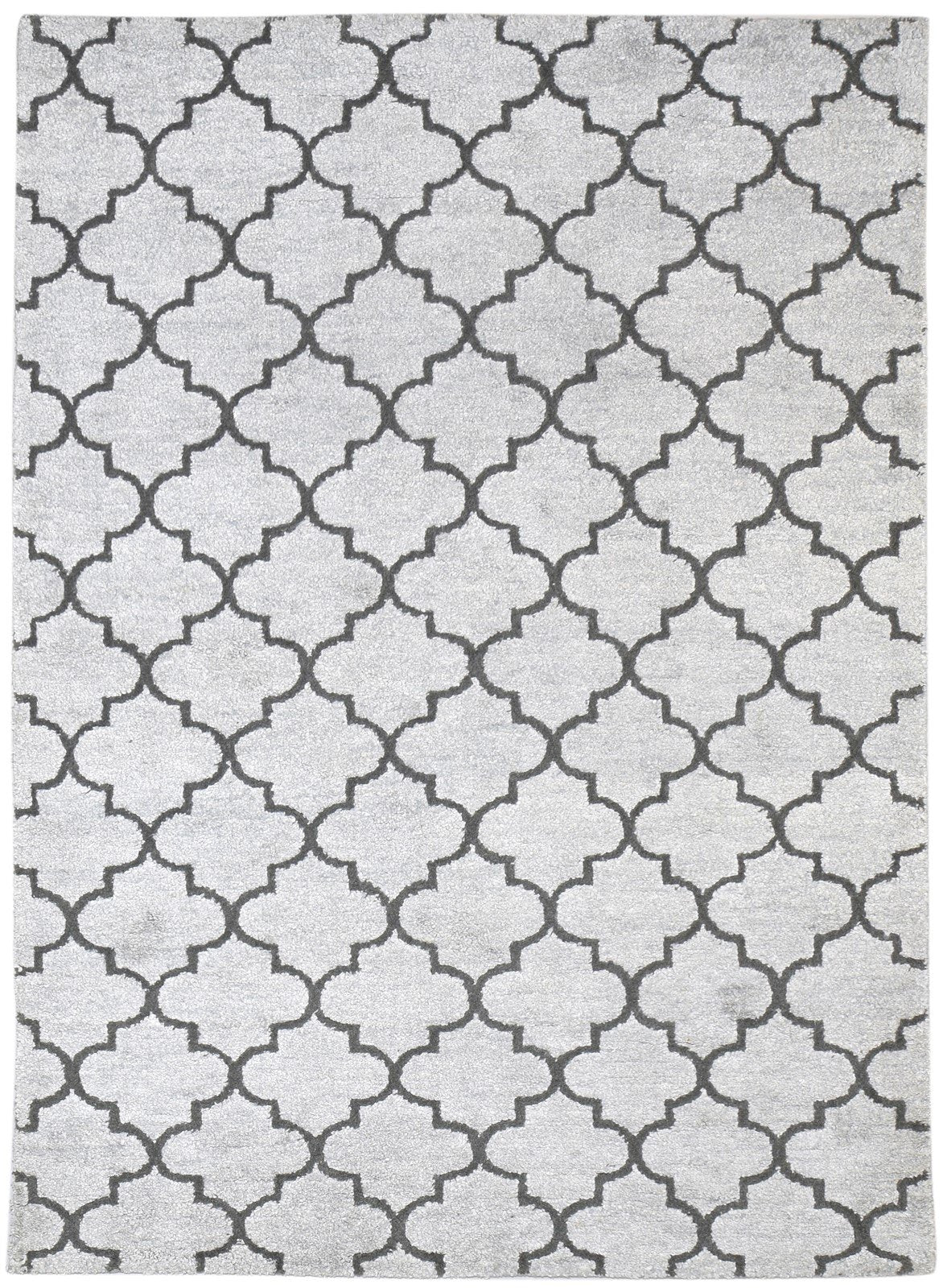 Wool Sand Rug 5' X 7' Modern Hand Knotted Moroccan Trellis Room Size Carpet 