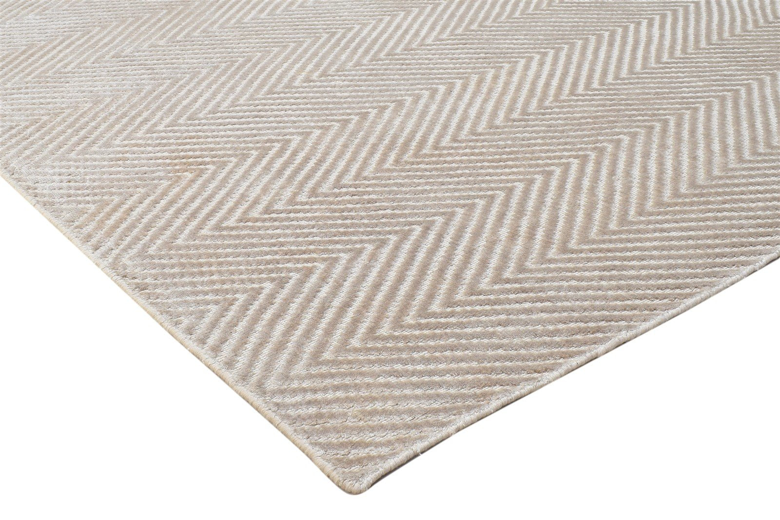 Silk Sand Rug 5' X 8' Modern Handloom Scandinavian Diamond Room Size Carpet 