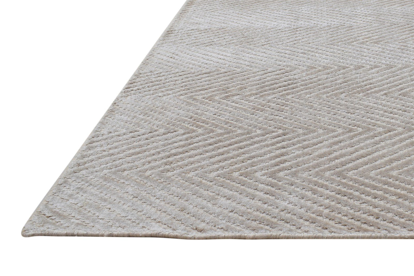 Silk Sand Rug 5' X 8' Modern Handloom Scandinavian Diamond Room Size Carpet 