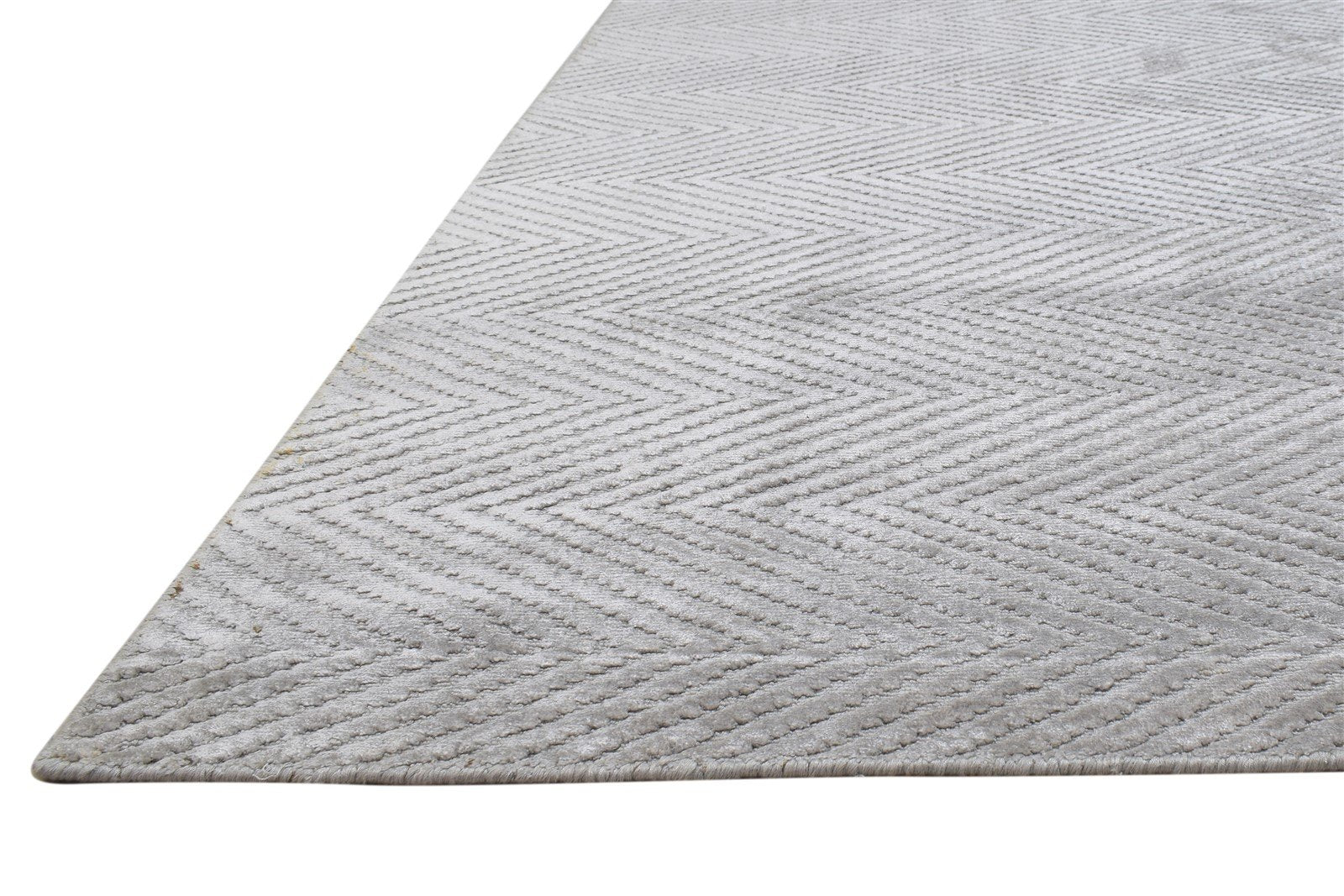 Silk Beige Rug 5' X 8' Modern Handloom Scandinavian Diamond Room Size Carpet 