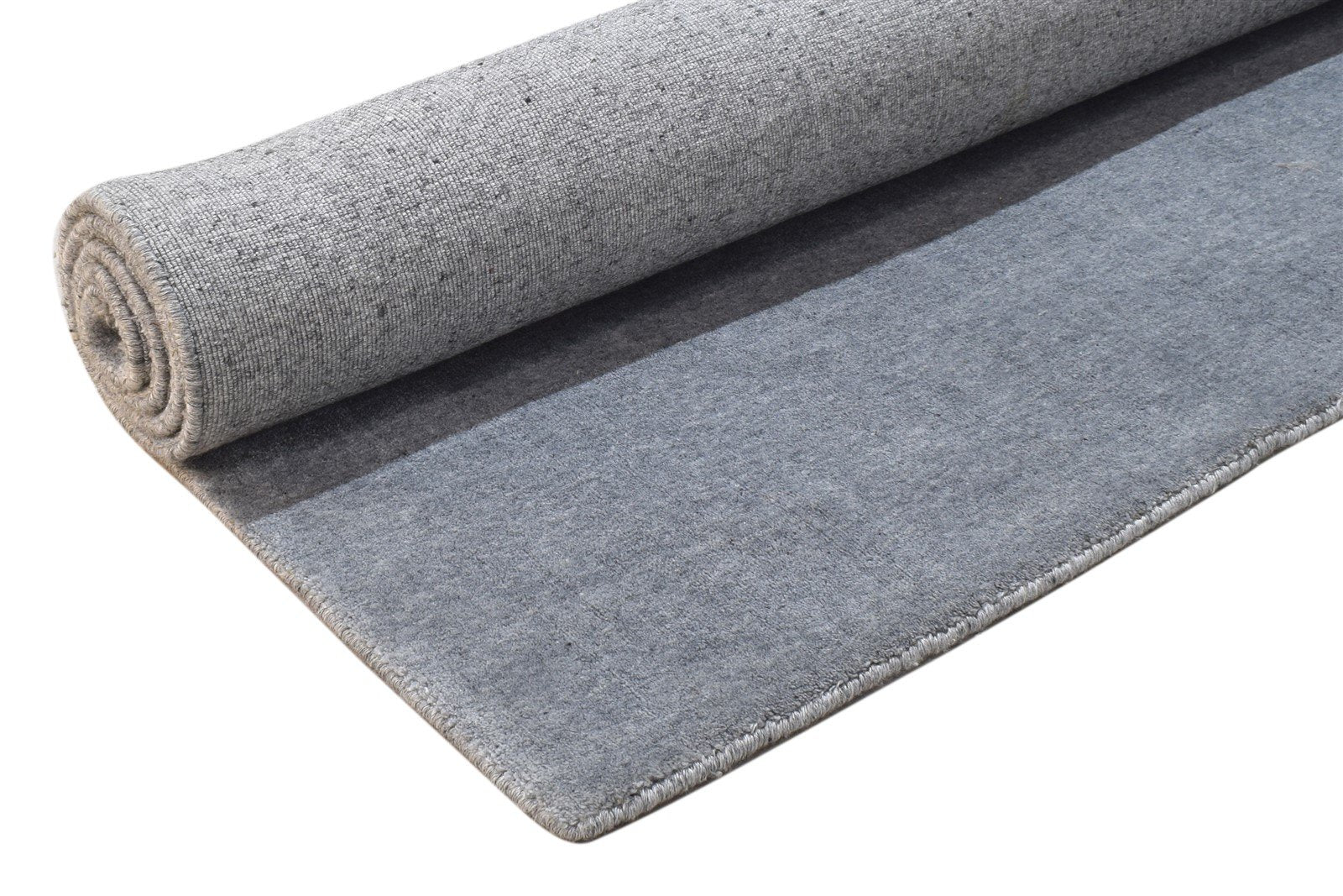 Dark Grey Wool Rug 4X6 Modern Hand Knotted Scandinavian Solid Room Size Carpet 